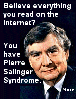 Former White House Press Secretary Pierre Salinger was convinced that TWA flight 800 was accidentally shot down by the U.S. Navy, because of articles he read on the internet.